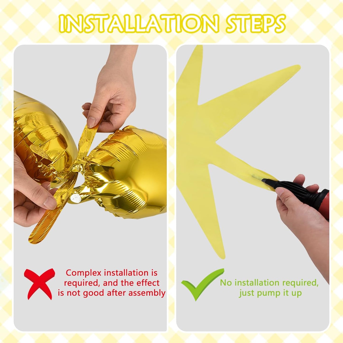 4 Pcs Explosion Star Balloons Pastel Yellow Foil Party Balloon | Large Mylar Star Balloon for Sunflower Girls’ Birthday Bridal Shower Baby Shower Spring Lemon Garden Picnic Party Supplies