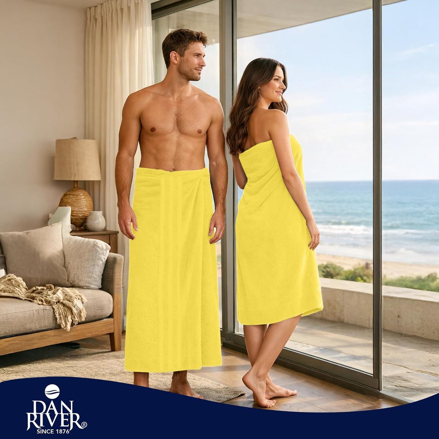 2 Pack Bath Sheets Extra Large 35x70, Large Bath Towels for Adults, XL Oversized Heavy Duty Towel Set, 600 GSM 100% Ring Spun Cotton, Soft Quick Dry, Yellow