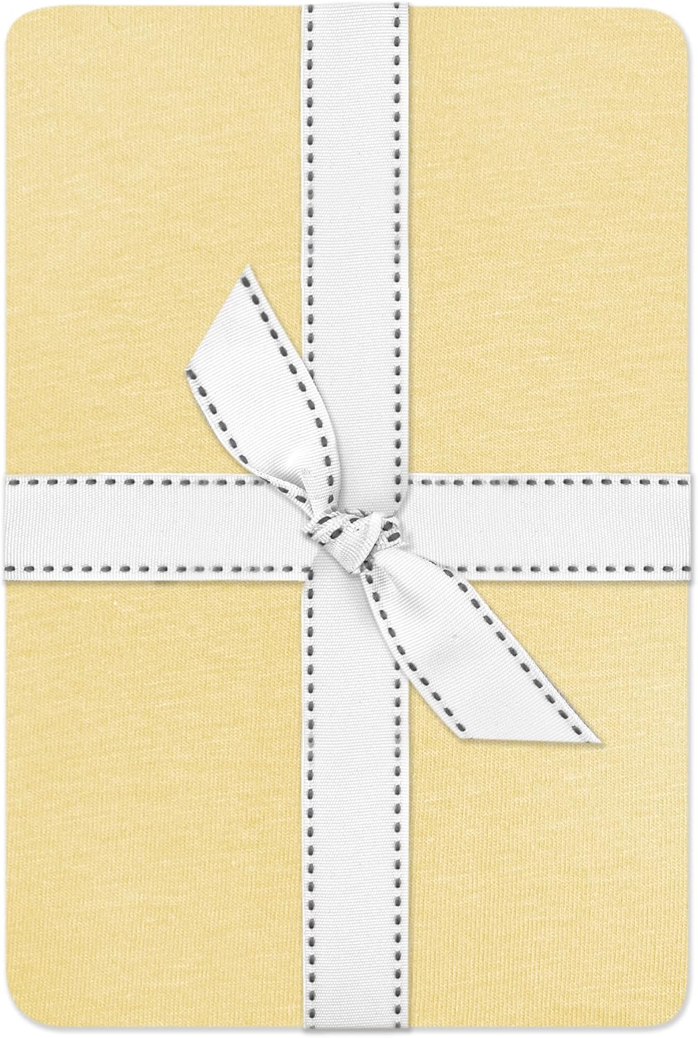 Frankie Fitted Crib Sheet 100% Organic Cotton for Baby & Toddler Mattress, Breathable for Boys & Girls, Butter Yellow, One Size