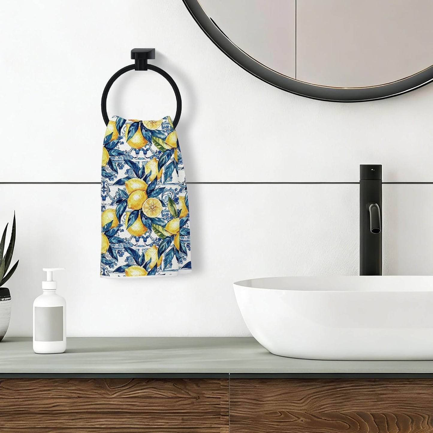 Lemon Kitchen Towels, Lemon Decorative Hand Tea Dish Towels for Bathroom, Kitchen, Kids' Hand Towels 16x24 Inch