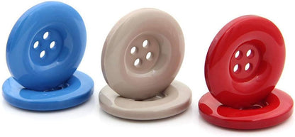 Multicolor Resin Buttons - Round 4 Holes, Various Sizes (Yellow, 38mm/1.5''-10Pcs)