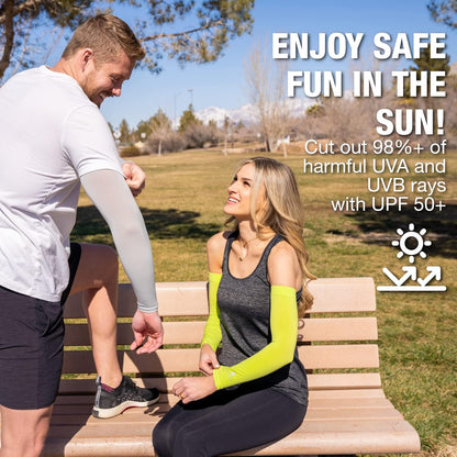 Cooling Arm Sleeves for Men & Women – Breathable, UV Sun Protection, Sports Arm Sleeves for Women, Men & Youth