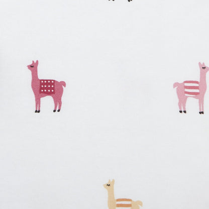 Twin Sheet Set, Cotton Percale Bedding Set, Crisp & Cool, Ideal Bedding Set (Miss Llama, Twin)