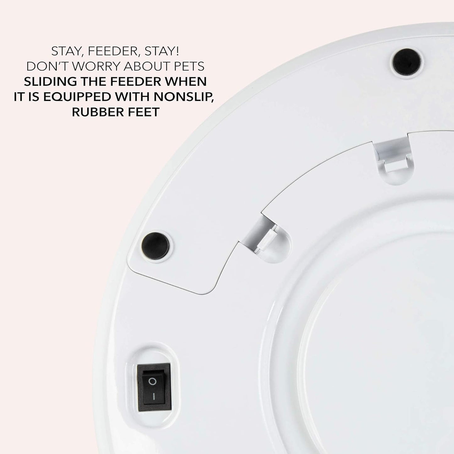 Automatic Pet Feeder, 5 Meal Food Dispenser for Dogs, Cats & Small Animals w/Programmable Timer, Dishwasher-Safe Tray Feeds Wet or Dry Food - (Serves 4 Meals Per Day) Adopter Included