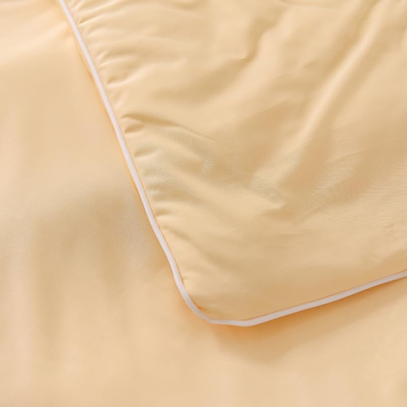 Cooling Blankets for Hot Sleepers,Cooling Comforter Twin Size,Silky Breathable Lightweight Summer Ice Blankets for All Season,Light Yellow