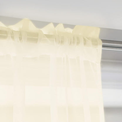 LONGTAI Window Light Yellow Sheer Curtains 84 Inches Long 2 Panels Sheer Curtain Basic Rod Pocket Panel for Bedroom Children Living Room Yard Kitchen