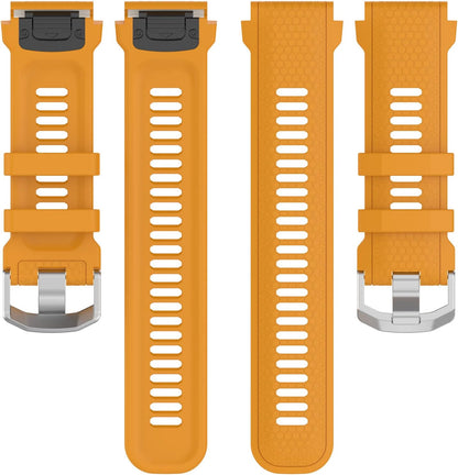 2Pack Compatible with Amazfit Falcon/for Garmin Fenix 8 47MM/Fenix E 47MM/Fenix 7/Fenix 6/Fenix 5/for COROS VERTIX Bands, 22MM Easy-fit Soft Silicone Watch Band Replacement Wristband Adjustable Bands Strap for Amazfit Falcon Smartwatches Accessory
