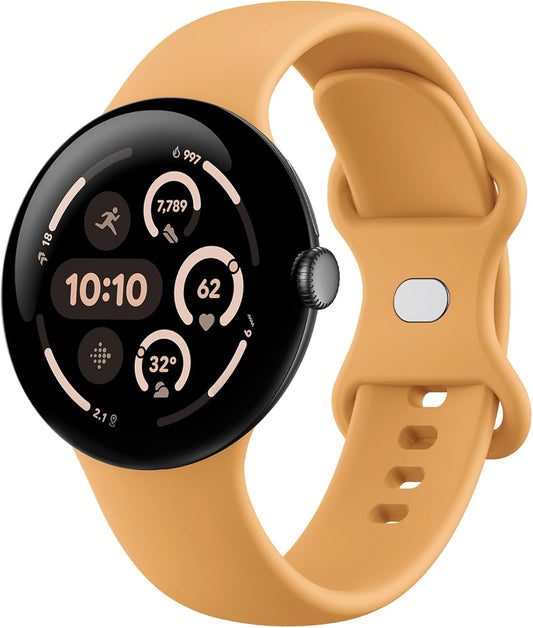 Band Compatible with Google Pixel Watch 3/4 (45mm), Soft Silicone Sport Replacement Straps Bracelet for Google Pixel Watch 45mm