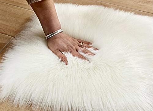 FasterS Luxury Long Faux Fur Throw Pillow Case Super Soft Plush Cushion Cover Deluxe Home Sofa Bed Car Party Decorative 18 x 18 Inch (Yellow)