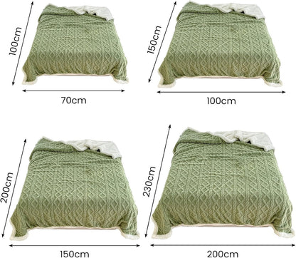 Faux Fur Throw Blanket,Jacquard Thick Blanket,Double-Sided Fluff Plush Warm Blanket for Couch Bed Sofa Office Travel Cozy Winter Thickened Blanket Yellow 39.4 x 59.1 inch