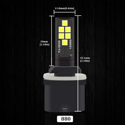 2x 880 893 899 LED Fog Light Bulb for Powersports Advanced 3030 SMD Bright Colorful Daytime Running DRL Lamp, Golden Yellow
