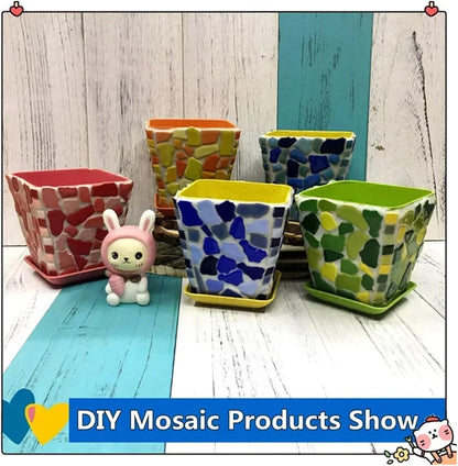 Mosaic Tiles 200g/7.05oz(Approx. 155-170pcs) Porcelain Mosaic Tiles 1-2.5cm 0.4mm Thickness Ceramic Mosaic Stones DIY Mosaic Craft Material(Light Yellow)