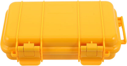 Small Waterproof Box: Small Watertight Container - Phones Dry Box - Waterproof Case - Watertight Key Pouch Holder for Snorkeling Kayaking Boating Yellow