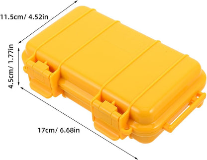 Small Waterproof Box: Small Watertight Container - Phones Dry Box - Waterproof Case - Watertight Key Pouch Holder for Snorkeling Kayaking Boating Yellow