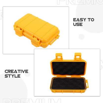 Small Waterproof Box: Small Watertight Container - Phones Dry Box - Waterproof Case - Watertight Key Pouch Holder for Snorkeling Kayaking Boating Yellow