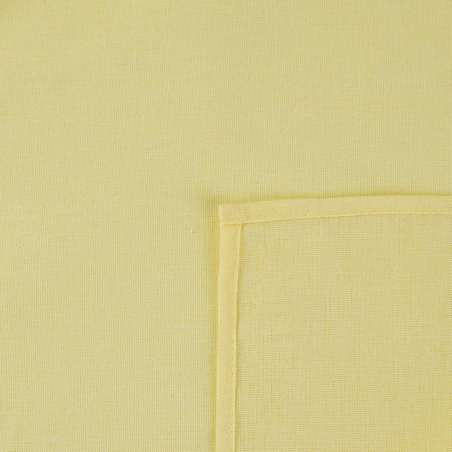 Solid Color Linen Blended Thin Dinner Cloth Napkins - Set of 12 (40 x 40 cm) - for Easter Events & Home Use (Yellow)