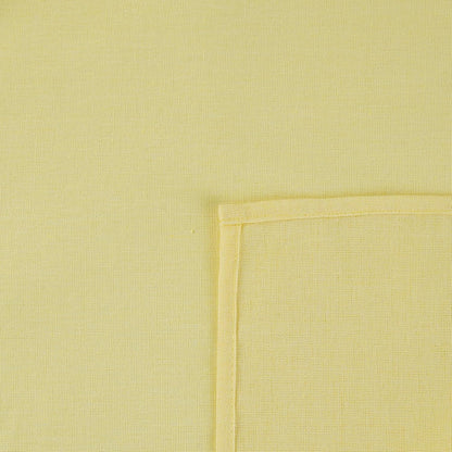 Solid Color Linen Blended Thin Dinner Cloth Napkins - Set of 12 (40 x 40 cm) - for Easter Events & Home Use (Yellow)