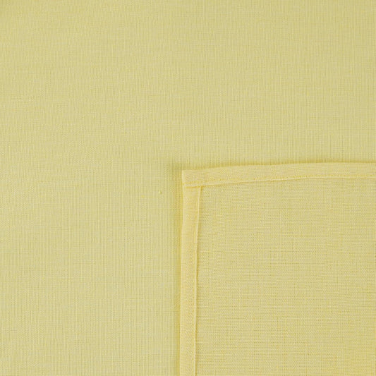 Solid Color Linen Blended Thin Dinner Cloth Napkins - Set of 12 (40 x 40 cm) - for Easter Events & Home Use (Yellow)
