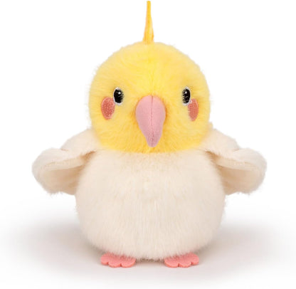Realistic Yellow Cockatiel Parrot Bird Stuffed Animal Cute Plush Bag Pendant Simulation Bird Toys for Kids Pendant Doll Birthday Gift Decoration(Cockatiel Plush)