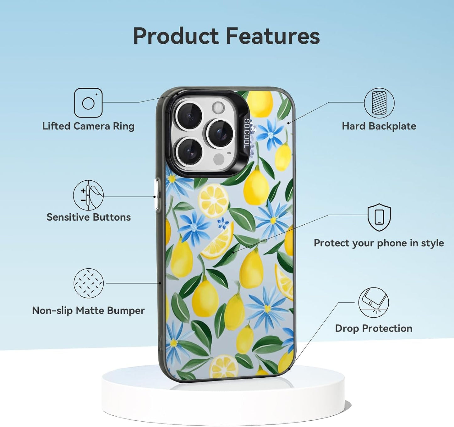 Case for Samsung Galaxy A25 5G Lemon | Slim Fit Thin,Stylish Women Men Protective Cell Phone Case Cover for Samsung 25A 5G Galaxy A 25 5 G