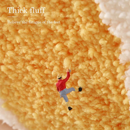 Cute Bath Mat, Soft Superfine Fiber Flower Floor Mat Bathroom, Non Slip Water Absorbent Rug Bath Mat Door Mats Rugs for Entrance Bedroom Kitchen Bathroom Toilet Floors 25.6 x 25.6 Inch (Yellow)