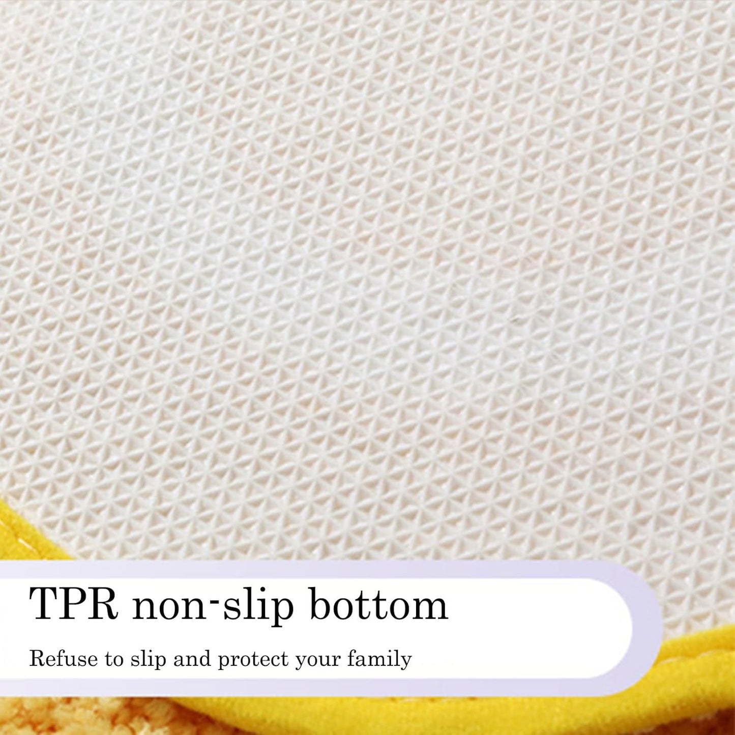 Cute Bath Mat, Soft Superfine Fiber Flower Floor Mat Bathroom, Non Slip Water Absorbent Rug Bath Mat Door Mats Rugs for Entrance Bedroom Kitchen Bathroom Toilet Floors 25.6 x 25.6 Inch (Yellow)