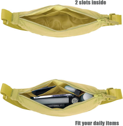 Crescent Bag for Women Small Sling Crossbody Nylon Bag | Round Mini Shoulder Bag for Travel, Casual Fanny Pack with Half Moon Shape