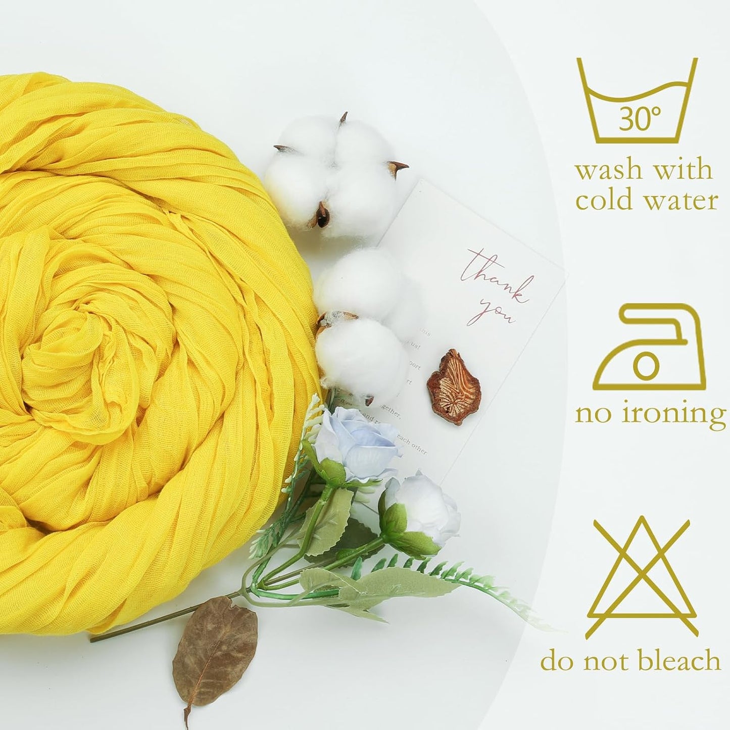 12 Pack Lemon Yellow Cheesecloth Table Runner 17 x 108 Inch | Boho Gauze Cheese Cloth Fabric Rustic Sheer for Holiday Baby Shower Party Birthday Home Wedding Decoration
