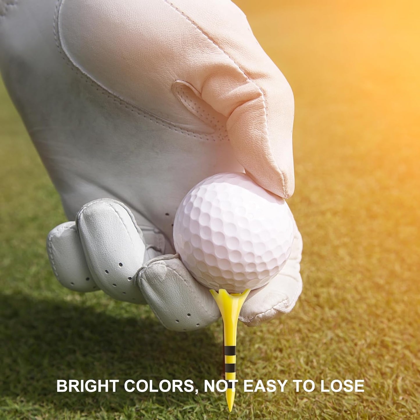 Professional Plastic Golf Tees 50/60/100 Pack (3-1/4" or 2-3/4"), Enhanced Durability & Stability, Engineered to Minimize Friction and Side Spin