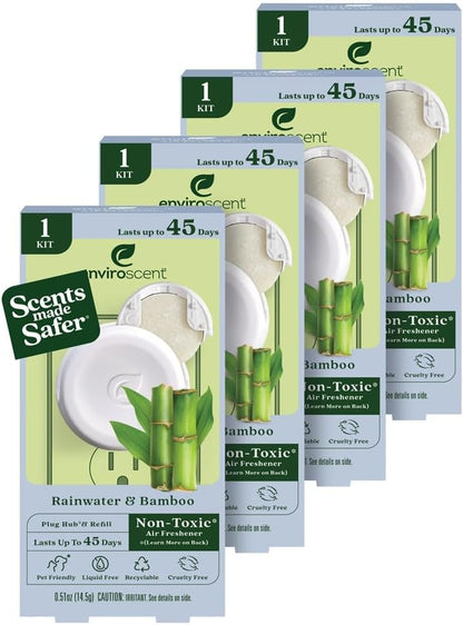Non-Toxic* Air Freshener Plug-In Plug Hub® Kit for Home, 1 Pack | Non-Toxic* Air Freshener w/ Lemon Leaf & Thyme Scent | Fits Standard Outlets for Daily Use | Pet-Friendly w/ Paper Refill