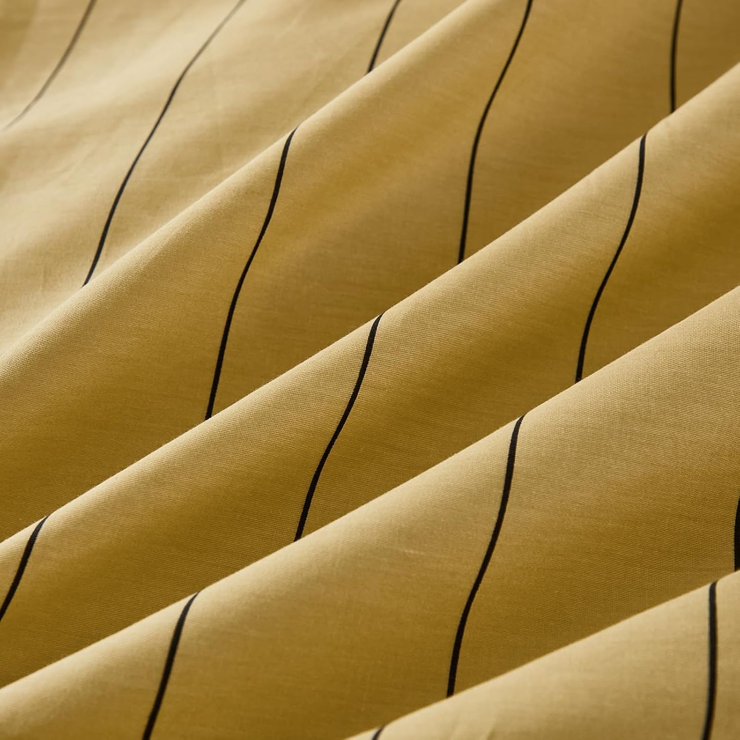 Yellow Striped Pillowcases, 100% Cotton Pillow Cases, Standard Size Pillowcases, Soft Breathable Pinstripe Pillow Covers, Set of 2