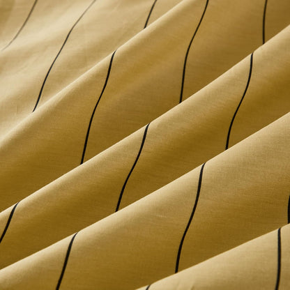 Yellow Striped Pillowcases, 100% Cotton Pillow Cases, Standard Size Pillowcases, Soft Breathable Pinstripe Pillow Covers, Set of 2