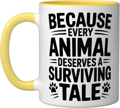 Veterinary Surgeon Veterinarian Pet Animal Care Ceramic Mug, Yellow/White, 11oz