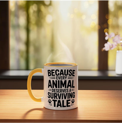 Veterinary Surgeon Veterinarian Pet Animal Care Ceramic Mug, Yellow/White, 11oz