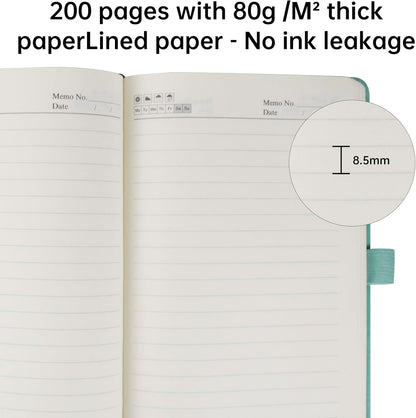 Notebook Journal for Women,A5 Hardcover Leather Journaling Notebooks for Work,200 Pages Travel Journal for Women Men with Pen Holder and Ribbon,5.78"×8.34"(Yellow)