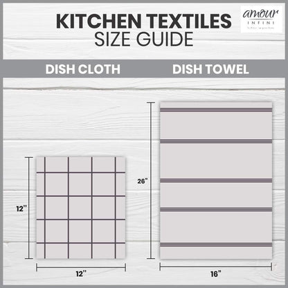 Cotton Kitchen Dish Cloths Set of 8 – Highly Absorbent, Super Soft Premium Terry Cleaning Cloth (12"x12" Inch) Premium Dishcloths for Washing Dishes (Yellow)