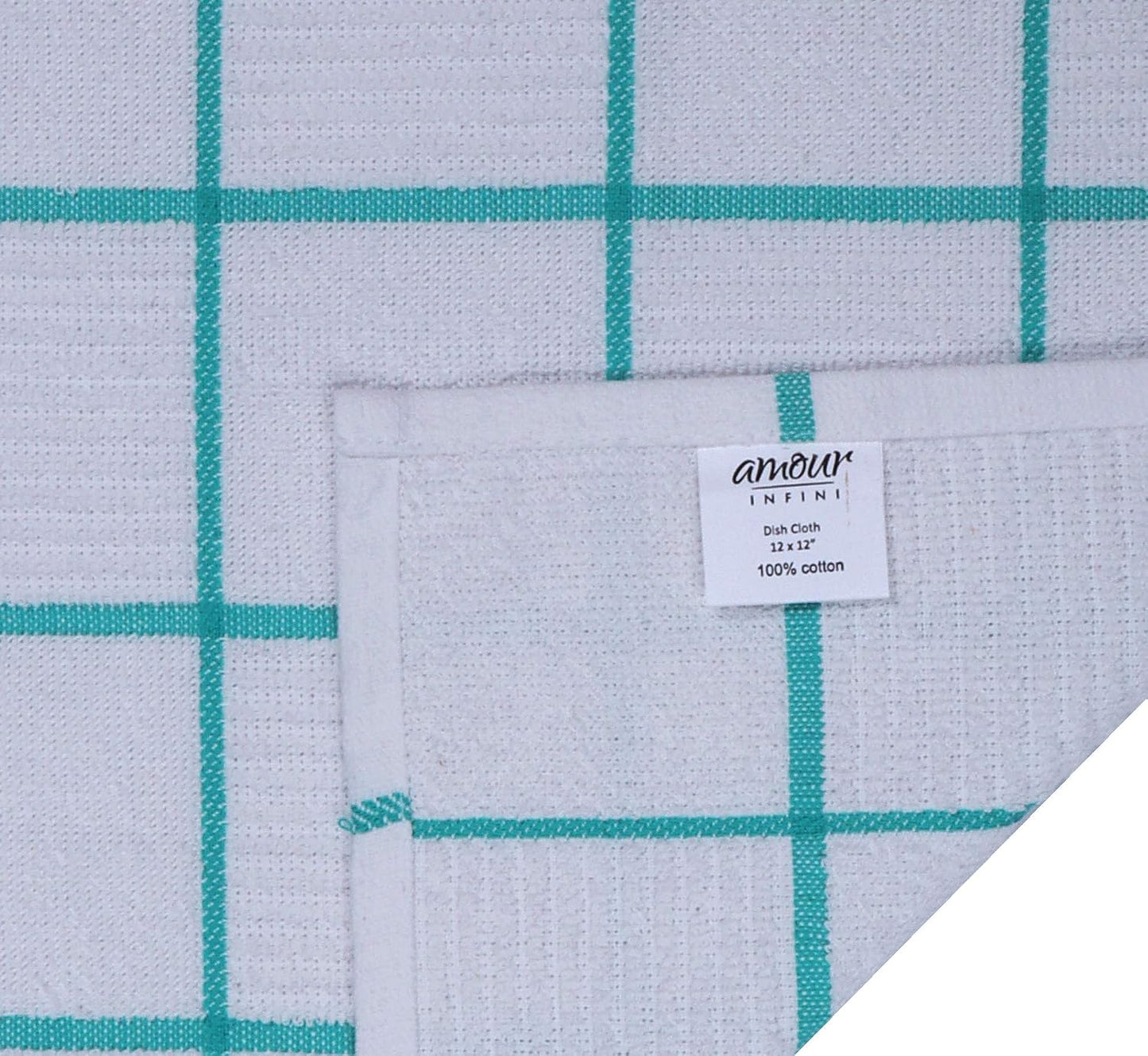 Cotton Kitchen Dish Cloths Set of 8 – Highly Absorbent, Super Soft Premium Terry Cleaning Cloth (12"x12" Inch) Premium Dishcloths for Washing Dishes (Yellow)