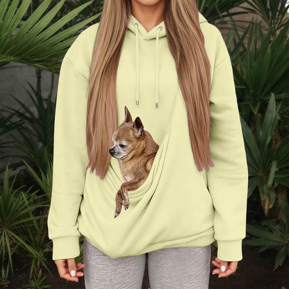 Hoodie With Pet Pouch,Sweatshirt With Cat Dog Pouch,Fleece Pet Hoodie Carrier,Large Pocket,Puppy Kitten Dogs Holder
