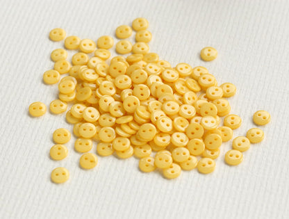 11/32 Inch Button 9mm Tiny Size Sewing Flatback Resin Buttons Color Yellow Pack of 500 Pcs