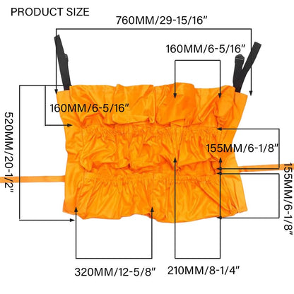 Yellow Trash Can Caddy Bags for Garbage Bins,10 Pockets Commercial Cleaning Caddy Bag,Fit 32-50 Gallon Can,Garbage Bin Caddy Organizer
