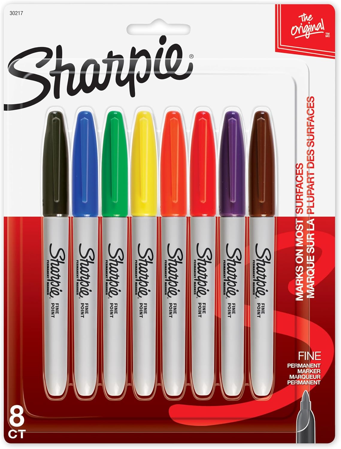 Permanent Markers, Fine Point, 8 Count - School, Office, Arts & Crafts, Desk Supplies