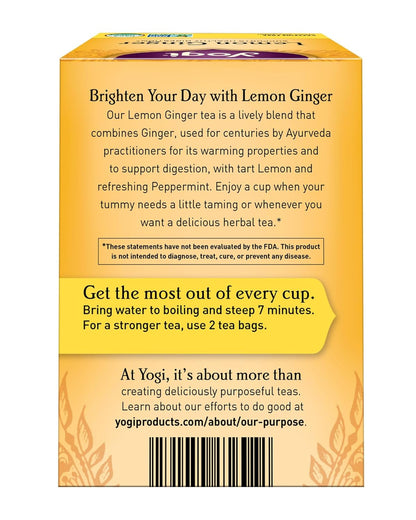 Tea Lemon Ginger Tea Bags, 16 ct