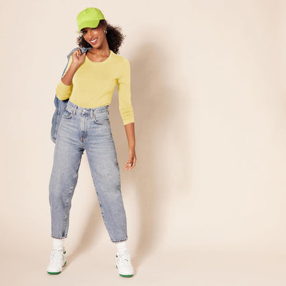 Women's Regular-Fit Long-Sleeve Crewneck T-Shirt (Available in Plus Size)