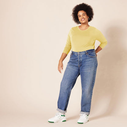 Women's Regular-Fit Long-Sleeve Crewneck T-Shirt (Available in Plus Size)
