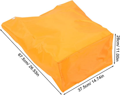 High Capacity Yellow Janitorial Cart Bag Canvas Cleaning Supply Pouch for Housekeepers Industrial Cleaning Caddy Replacement Utility Cart Organizer