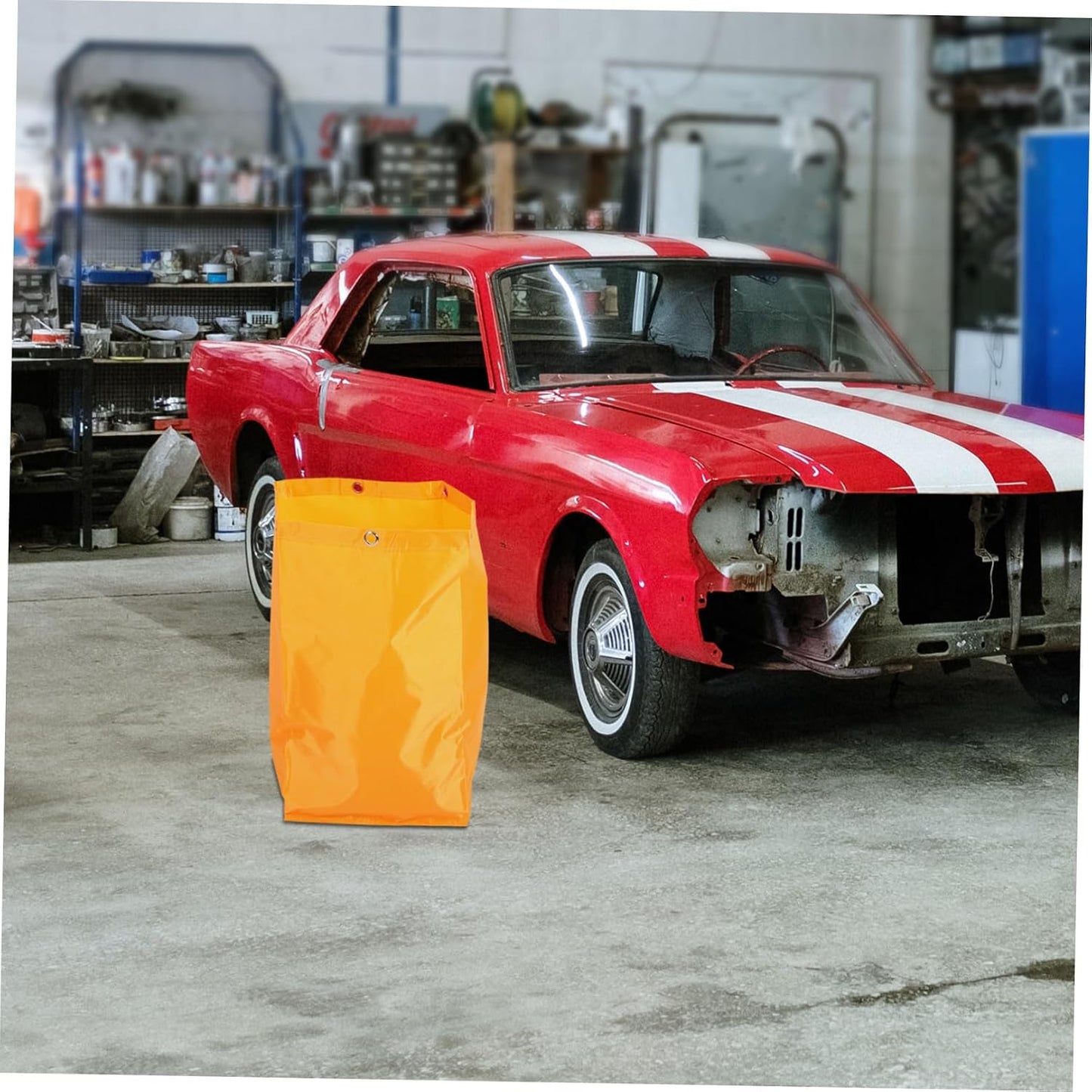 High Capacity Yellow Janitorial Cart Bag Canvas Cleaning Supply Pouch for Housekeepers Industrial Cleaning Caddy Replacement Utility Cart Organizer