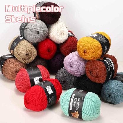 2PCS Crocheting Yarn,Yellow 3 Ply Wool Yarn 200g Sport Weight Yarns Bulk Soft and Fluffy Yarns for Knitting DIY Crochet Handicraft Blankets Hat Sweater Gift,220 Yards