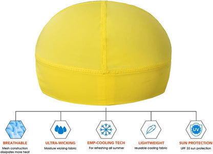 Low-Profile Cooling Helmet/Hard hat Liner, Stretch Working Cap, Summer Sweat Wicking Skull Cap, Running Beanie Sun Protection
