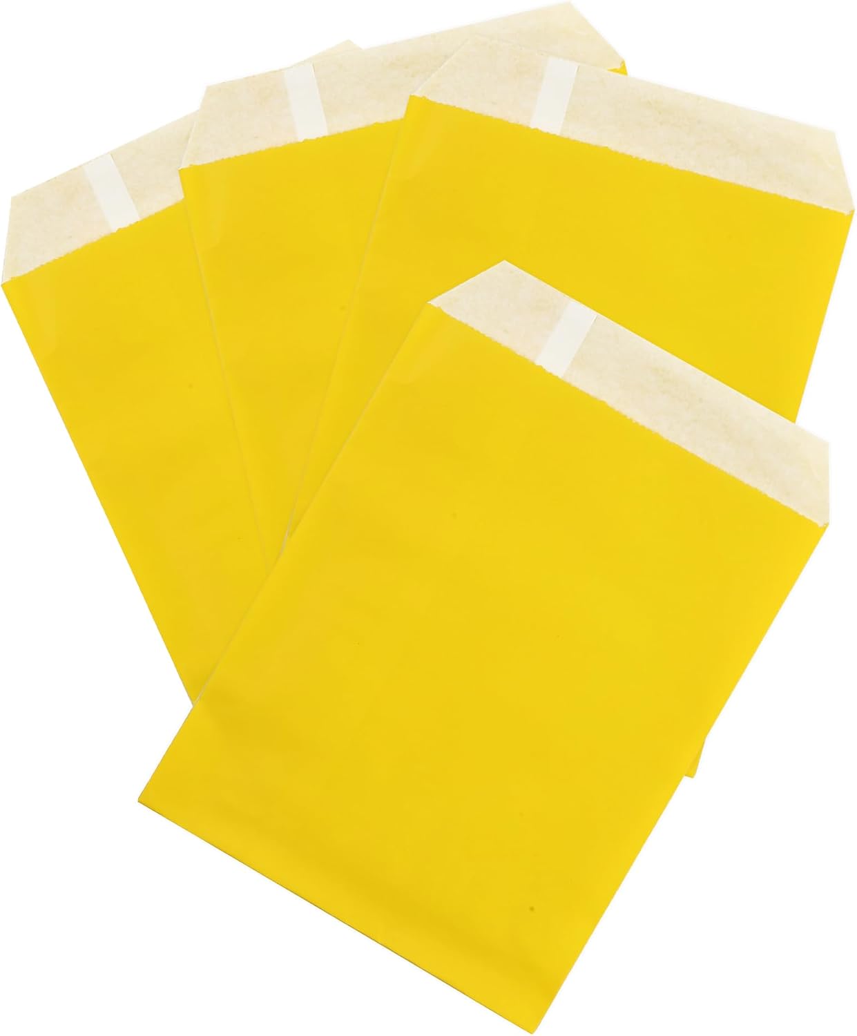 Yellow Paper Treat Bags 6 x 4 Yellow Paper Candy Bags for Candy Buffet (100 CT, 6 x 4 IN)