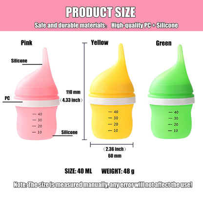Kitten Bottles for Nursing,Puppy Bottles for Nursing Puppy Milk, Anti-Choking Puppy Feeder Design, with 2 Extra Replaceable Silicone Nipples for Convenient Replacement(Yellow)